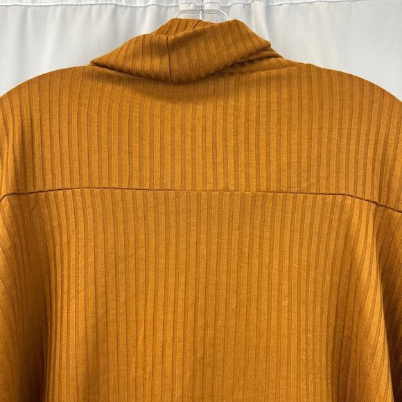 Lapis Women’s Cowl Neck Ribbed Top Rust Long Sleeve Size XL - Picture 5 of 8